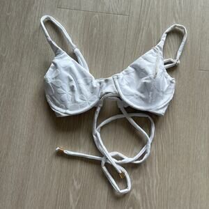 Watercolors by Kenny Flowers Santori Bikini Top Medium White Flaw
